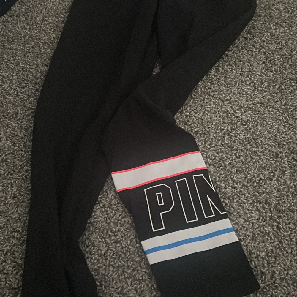 White and Black PINK Hoodie and leggings set - Picture 3 of 4